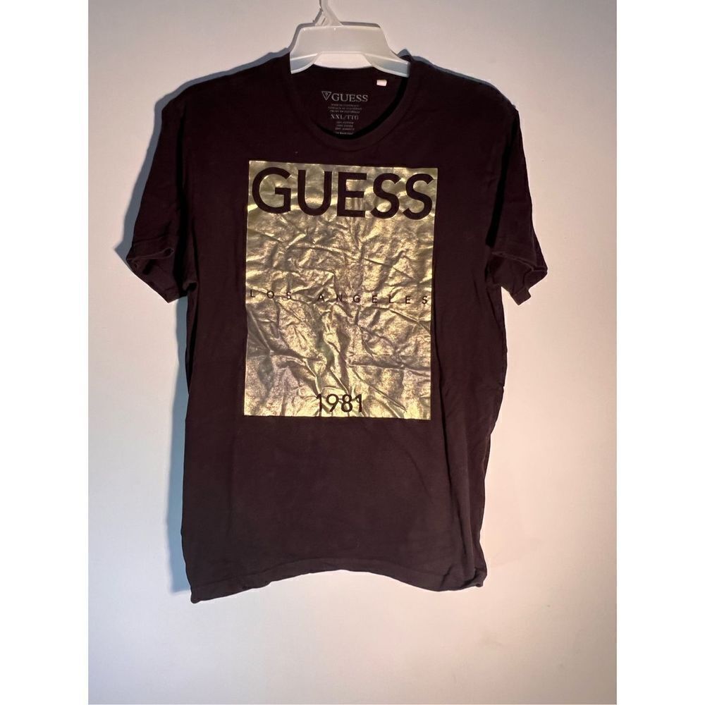 Guess 1981 T-shirt, black and gold